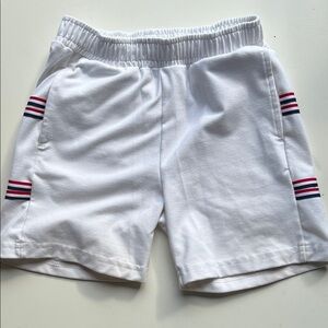 Kids boys girls Classic Prep White Athletic Shorts size small - tennis